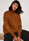 Turtle Neck Jumper, Rust, large