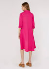 High-Low Hem Shirt Mini Dress, Pink, large