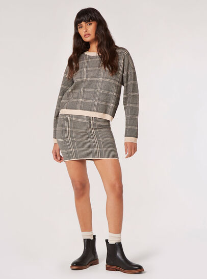Check Knitted Jumper