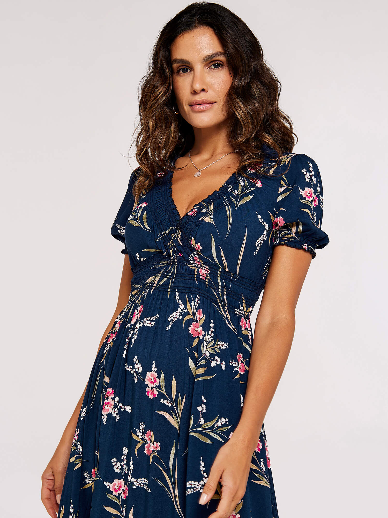 Apricot smock maxi dress outlet