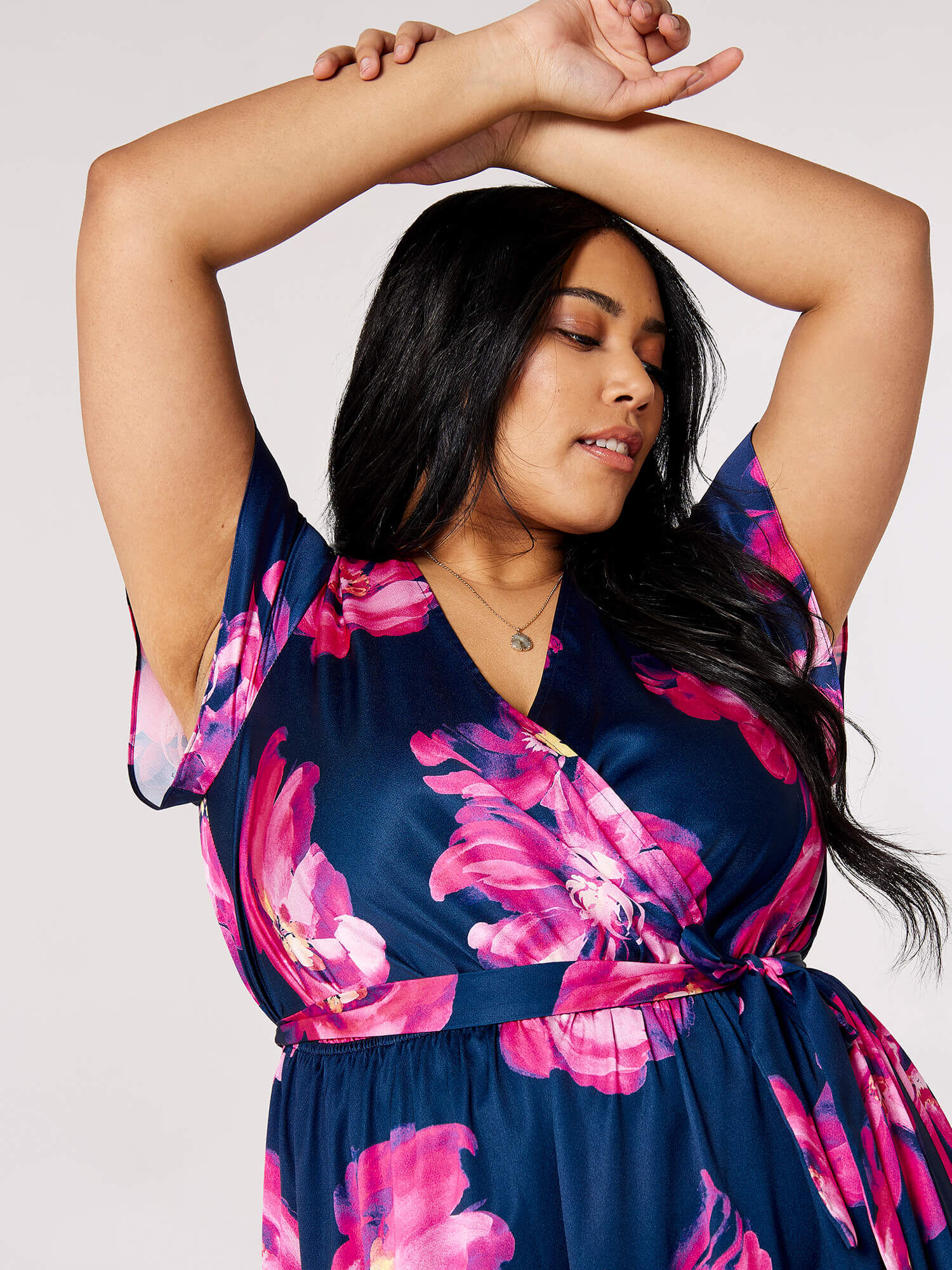 Wrap around top floral dress