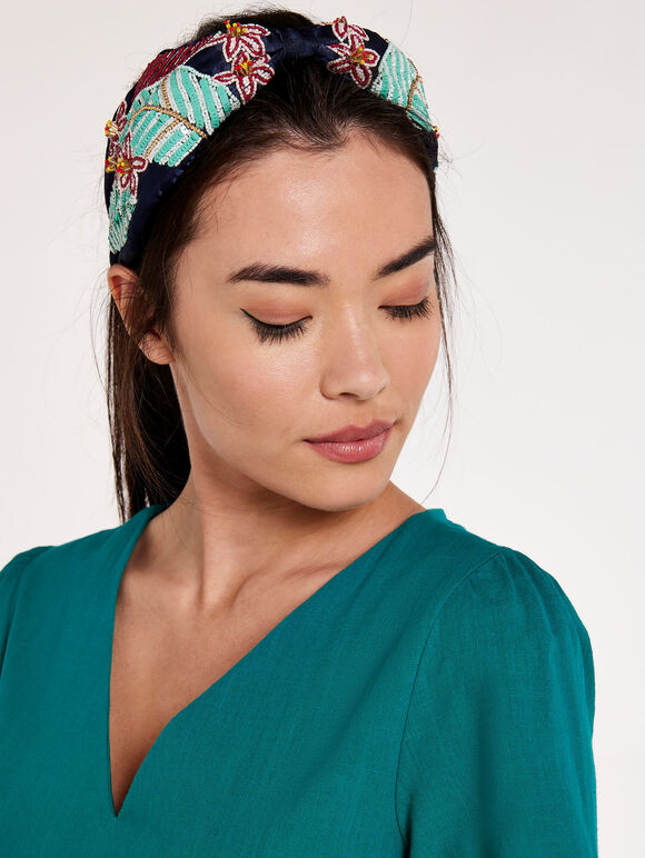 Beaded Turquoise Headband, Assorted, large