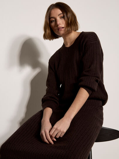 Fine Knit Cable Jumper