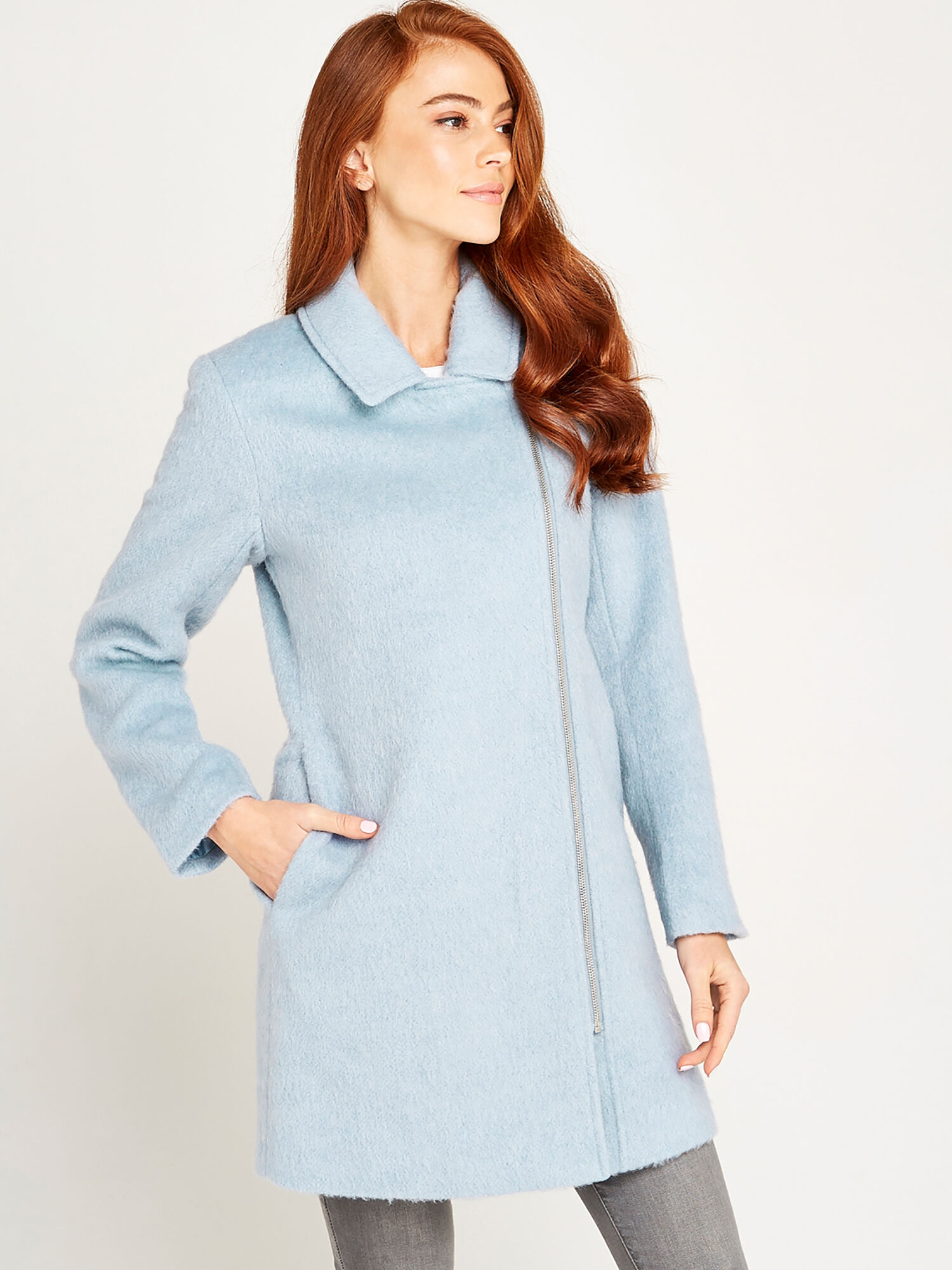 Asymmetric zip coat deals