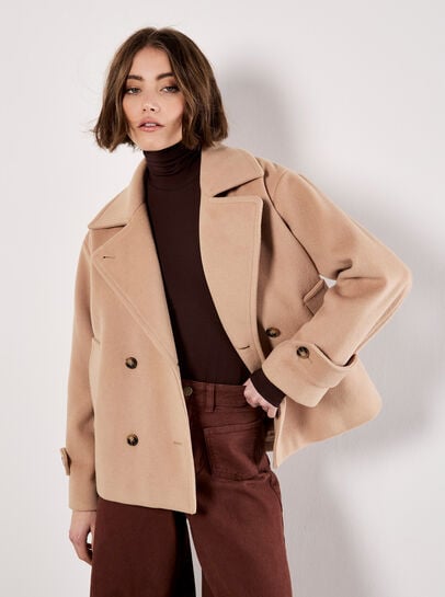 Tailored Short Peacoat Jacket