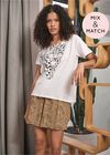 Walking Leopard Lounge Tee, White, large