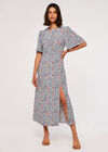 Floral Midi Dress, Pink, large