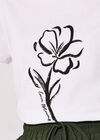 Abstract Flower Tee, White, large
