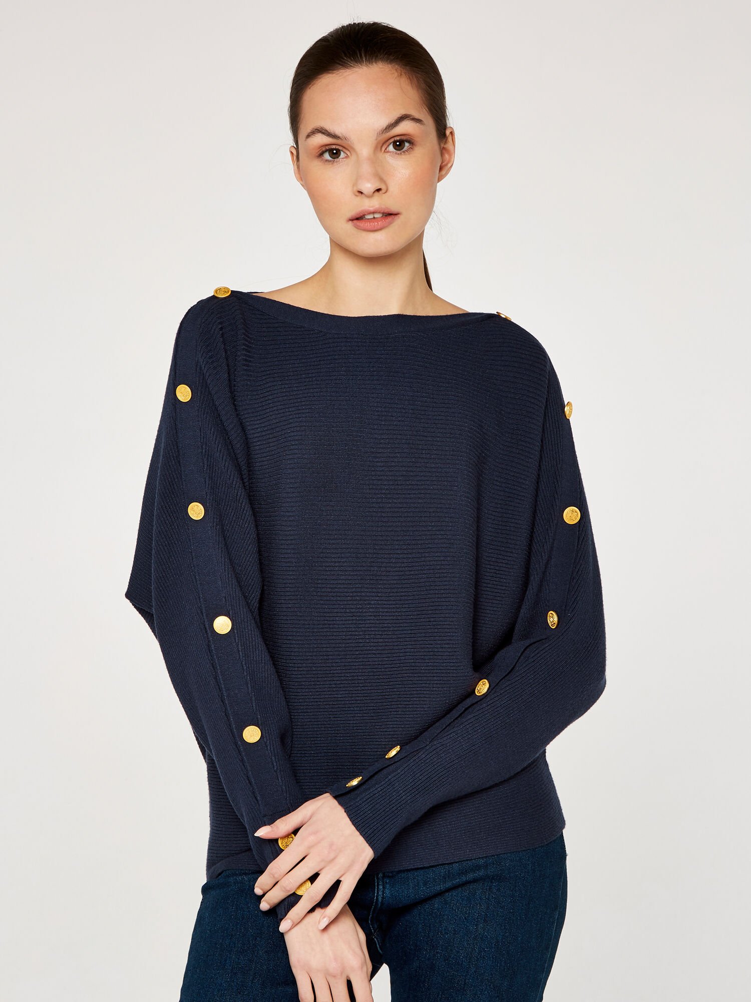 Button hotsell sleeve jumper