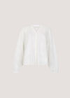 Floral Embroidered Cotton Blouse, White, large