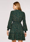 Ditsy Floral Mini Dress, Green, large