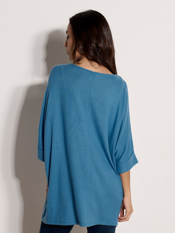 Soft Touch Batwing Top, Sky Blue, large