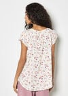 Ditsy Floral Lightweight Top, Cream, large