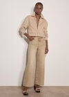 Herringbone Cotton Bomber Jacket , Stone, large