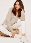 Plaid Front Jumper, Stone, large