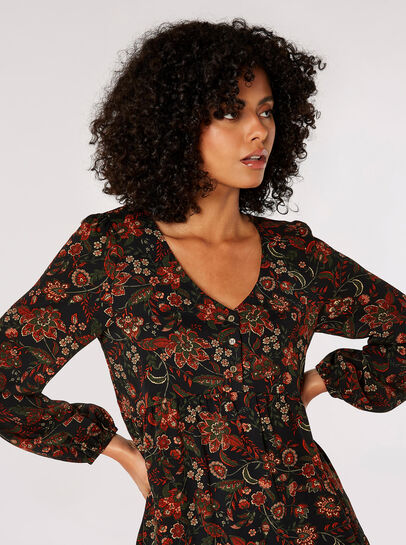 Boho Floral Print Maxi Dress