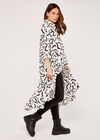 Abstract Print Shirt, White, large