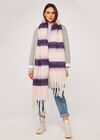 Colour Stripe Scarf, Pink, large