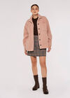 Teddy Borg Shacket, Pink, large