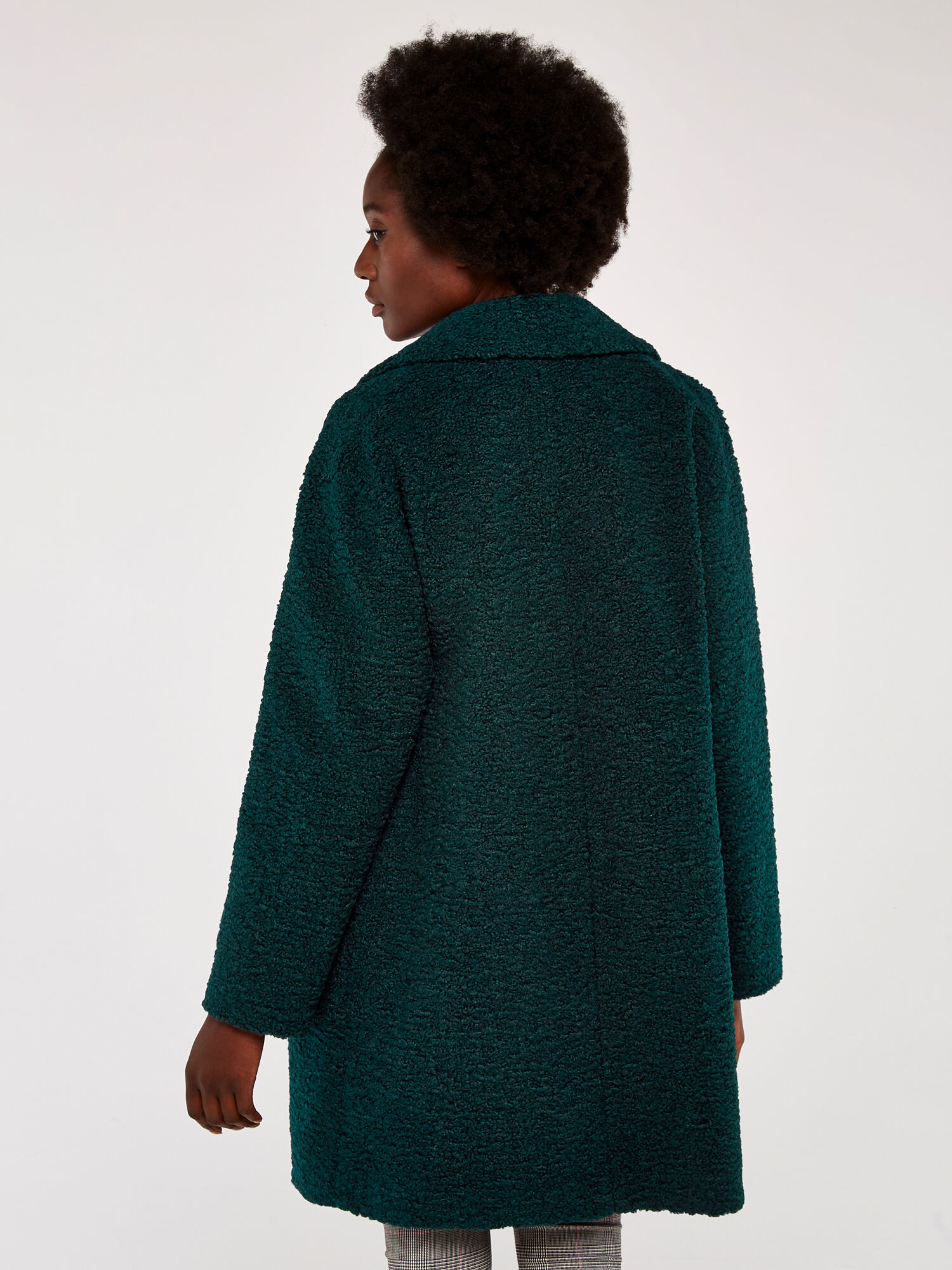 Emerald green teddy coat store