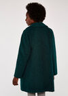 Borg Fur Coat, Green, large
