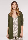 Textured Slub Cardigan, Khaki, large