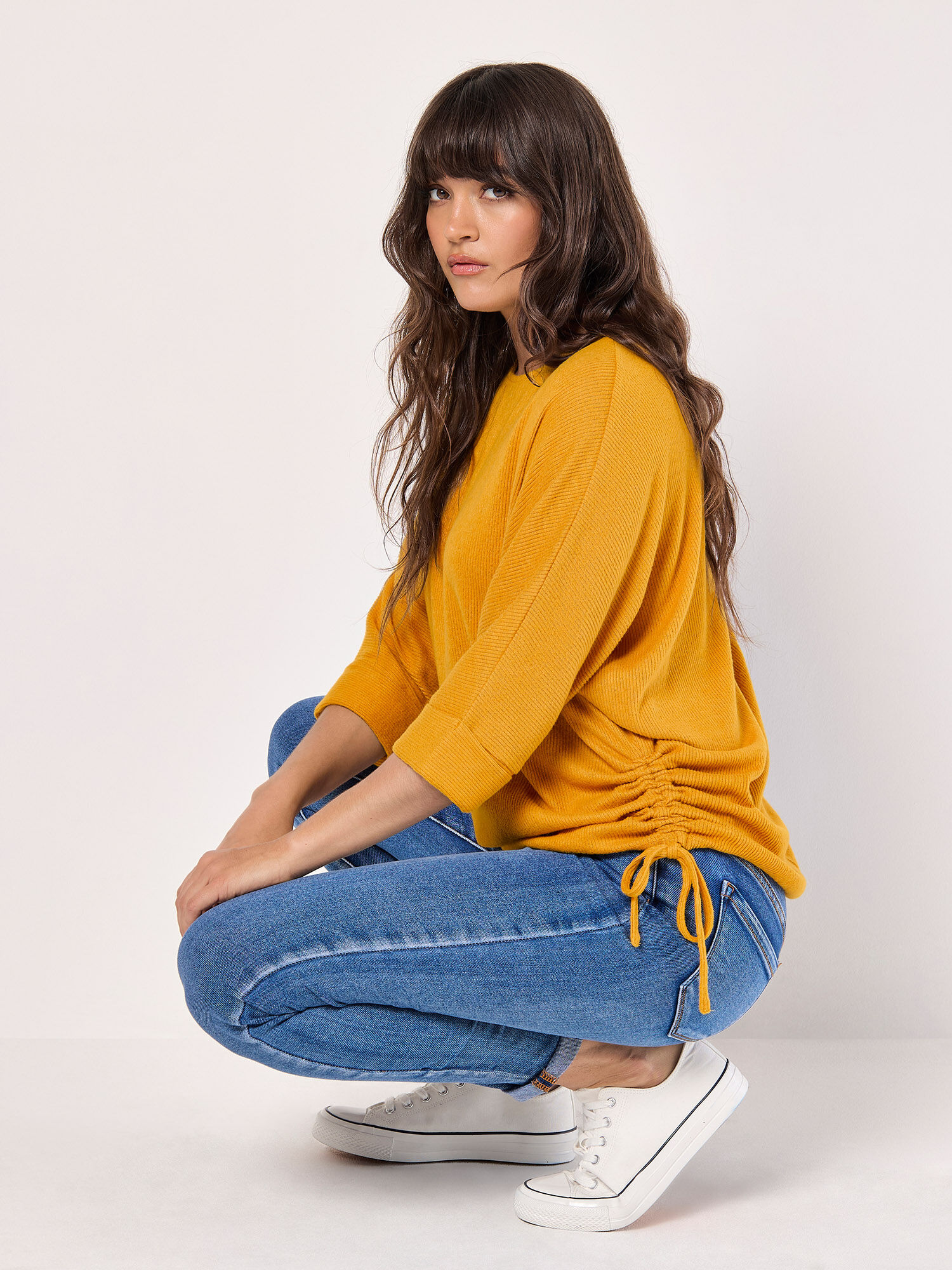 Mustard batwing top discount
