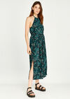 Leaf Halterneck Jumpsuit, Black, large