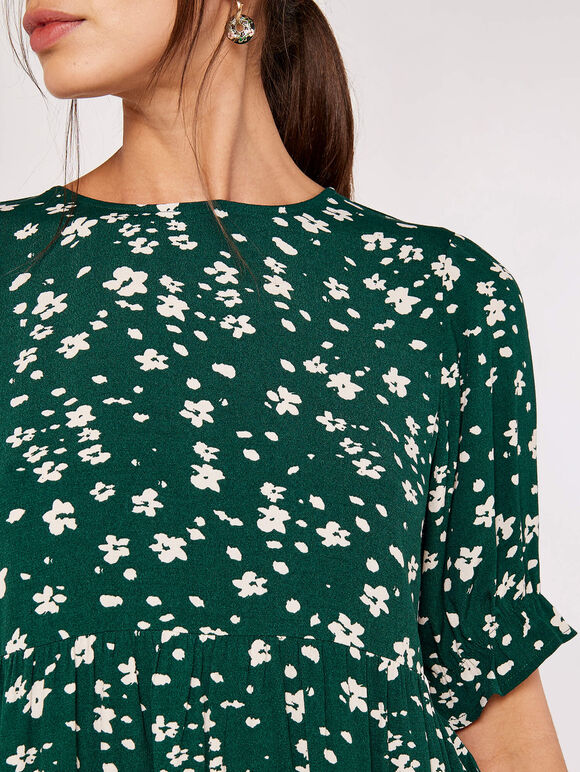 Ditsy Tiered Top, Green, large