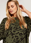 Leopard And Zebra Batwing Top, Khaki, large