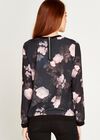 Jersey Floral Back Top, Pink, large