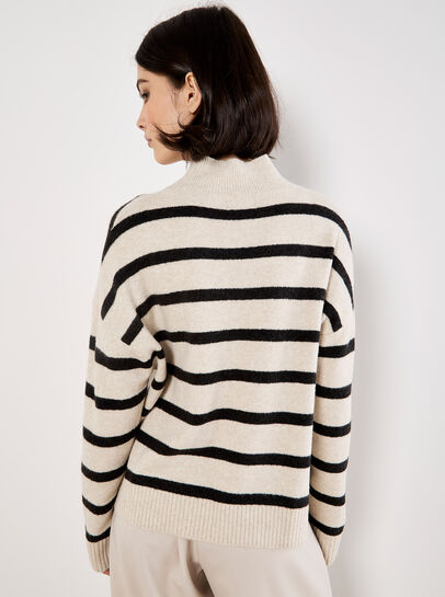 Oversized Stripe Fluffy Jumper