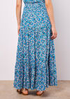 Ditsy Floral Tiered Maxi Skirt, Cream, large