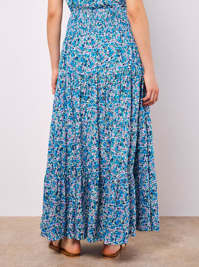 Ditsy Floral Tiered Maxi Skirt