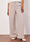 Tailored Straight-Leg Trousers, Stone, large