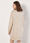 Button Detail Jumper Mini Dress, Stone, large