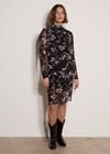 Abstract Mesh Mini Dress, Black, large