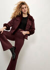 Lulu Mid-Rise Flared Jeans, Burgundy, large