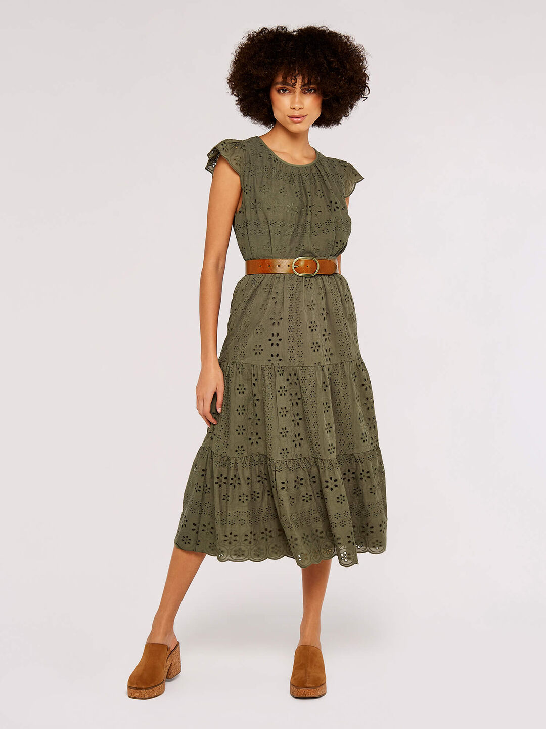 Broiderie Anglaise Grid Skirt