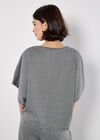 Dogtooth Batwing Cape Top, Black, large