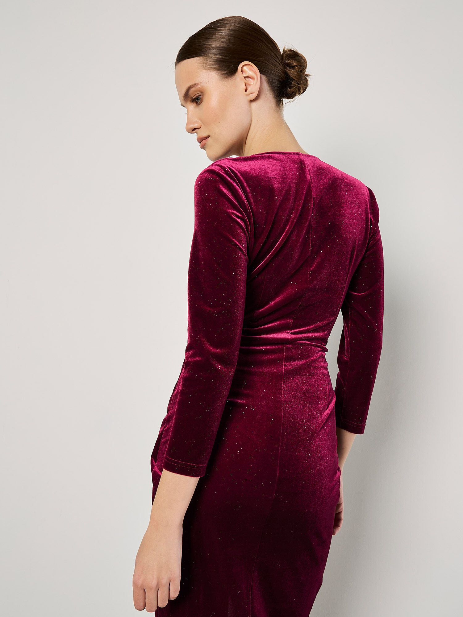 Burgundy midi dress uk store
