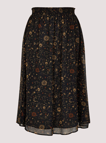 Curve Constellation Midi Skirt