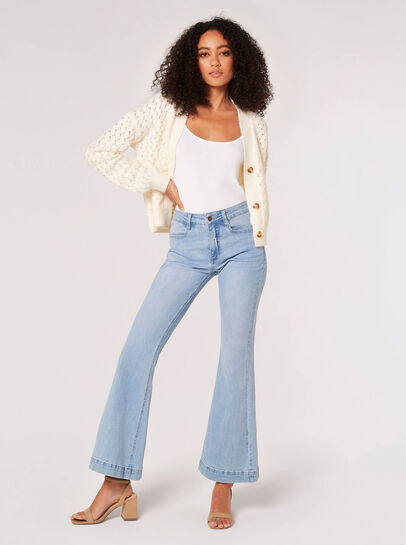 Waffle Knit Chunky Cardigan