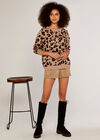 Animal Open Back Jumper, Stone, large