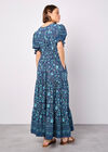 Sarasa Floral Maxi Dress, Navy, large