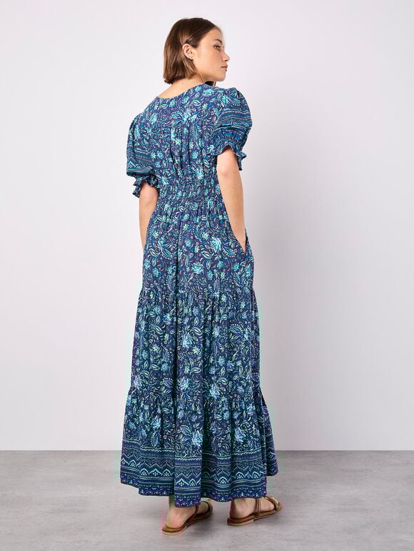 Sarasa Floral Maxi Dress, Navy, large