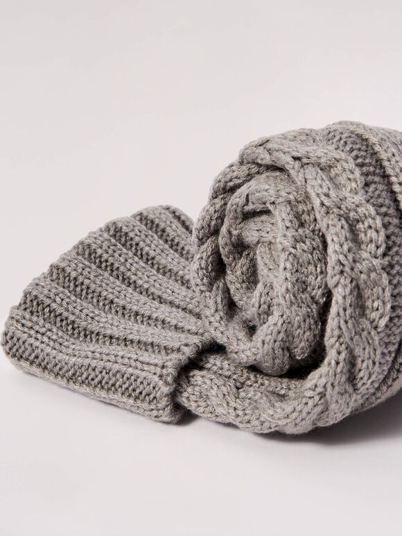 Long Leg Warming Socks, Grey, large