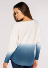 Ombre Batwing Jumper, Blue, large