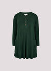Soft Touch Rib Knit Mini Dress, Green, large