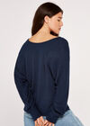Reversible Button Up Top, Navy, large